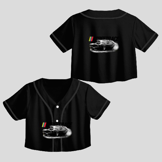 STREET RACE Muscle Car Supercharger Turbo Burnout Crop Top Baseball Jerseys