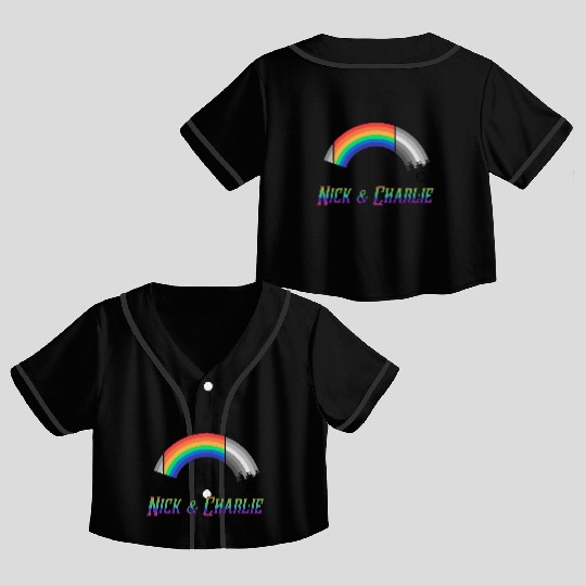 Heartstopper Rainbow LBGTQIA+ Nick and Charlie Crop Top Baseball Jerseys