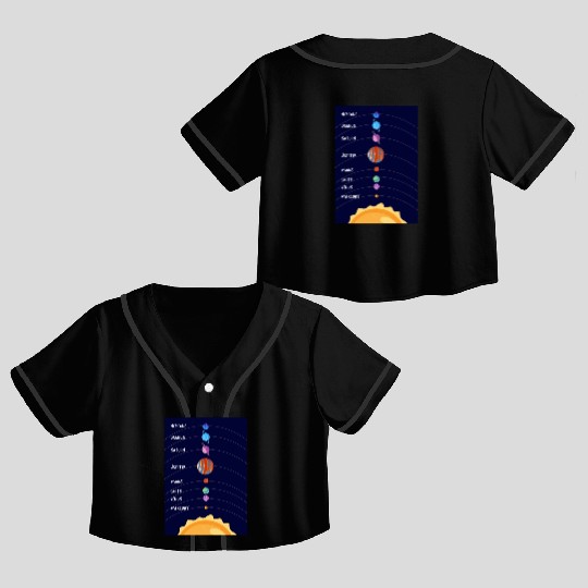 Solar System Crop Top Baseball Jerseys