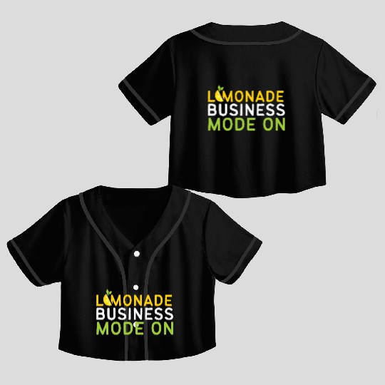 Lemonade Business Mode On Lemon Juice Boss Crop Top Baseball Jerseys