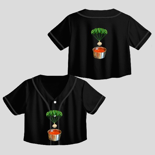 Italian Garlic Basil Tomato Sauce Crop Top Baseball Jerseys