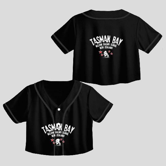 Tasman Bay Nelson sailing school Crop Top Baseball Jerseys
