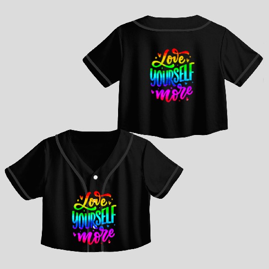 Self Love Crop Top Baseball Jerseys