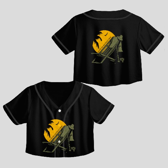 OBX Beach B OBX Army Green Vintage Crop Top Baseball Jerseys