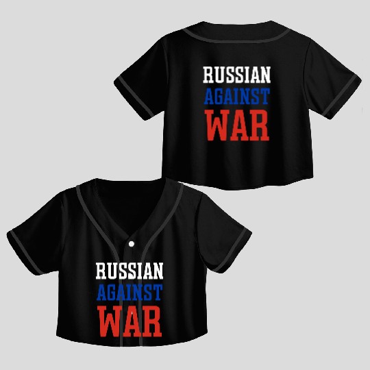 Russian against war Crop Top Baseball Jerseys