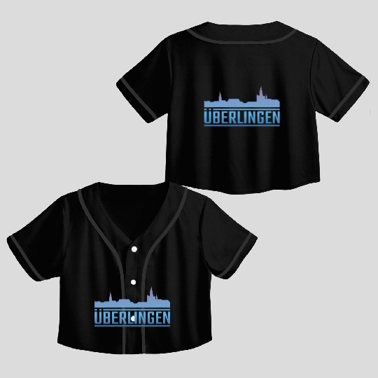 Überlingen city travel Germany Überlingen city tra Crop Top Baseball Jerseys