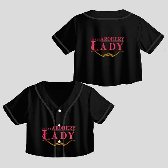 Crazy Archery Lady Archer Crop Top Baseball Jerseys