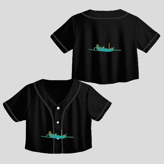 Captain, canoe, jukung Crop Top Baseball Jerseys