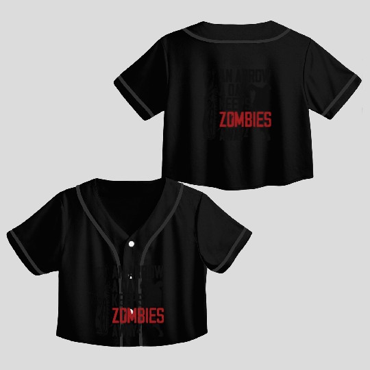 Archery Bow Archer Zombie Vintage Crop Top Baseball Jerseys