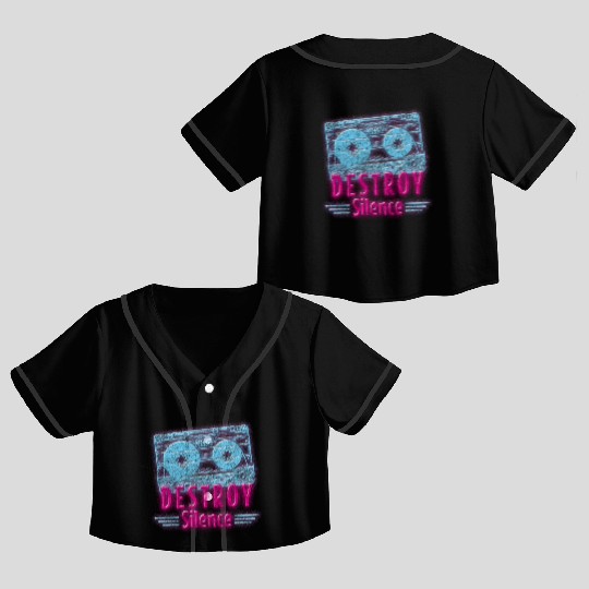 Retro Disco Nerd Old School Crop Top Baseball Jerseys