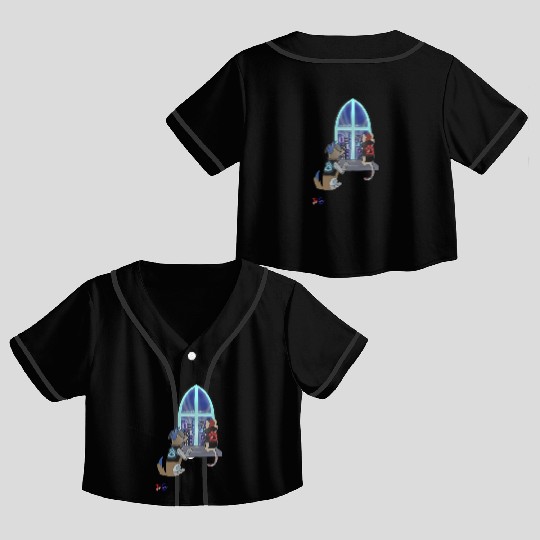 Cyberpunk Crop Top Baseball Jerseys