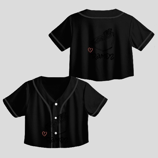 Ramen Bowl Crop Top Baseball Jerseys