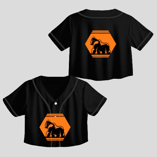 Monkey Crop Top Baseball Jerseys