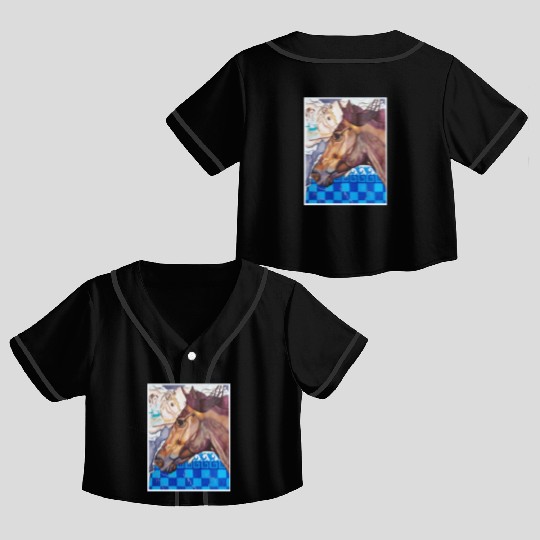 Horse Racing Crop Top Baseball Jerseys