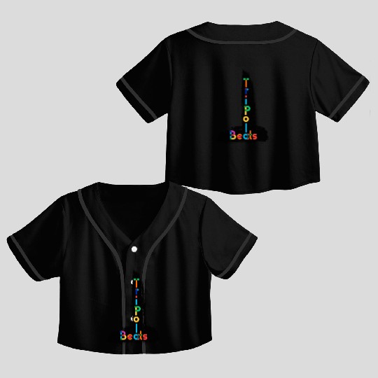 Tripola Black Crop Top Baseball Jerseys