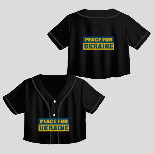Peace for Ukraine Peacemaker Gift Crop Top Baseball Jerseys