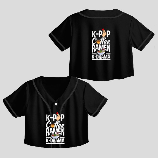 K-Pop K-Drama Korean Pop Music Crop Top Baseball Jerseys