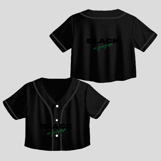 Black on Purpose Crop Top Baseball Jerseys