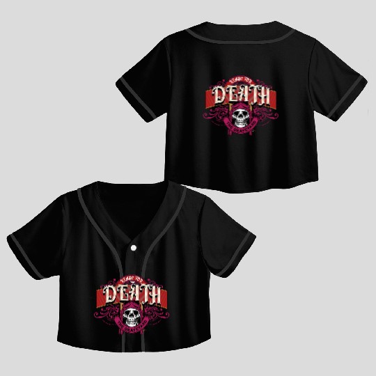 Death:The Graveyard Crop Top Baseball Jerseys