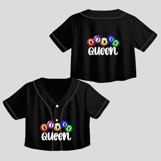 Bingo Queen Bingo Gambling Women's Bingo Player Crop Top Baseball Jerseys
