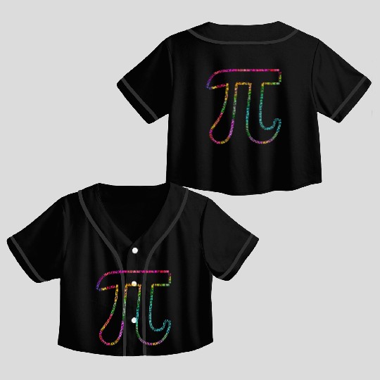Pi Irrational Number Mathematics Physics 3.14 Crop Top Baseball Jerseys