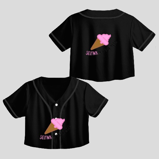 Comedy Ice Scream Crop Top Baseball Jerseys