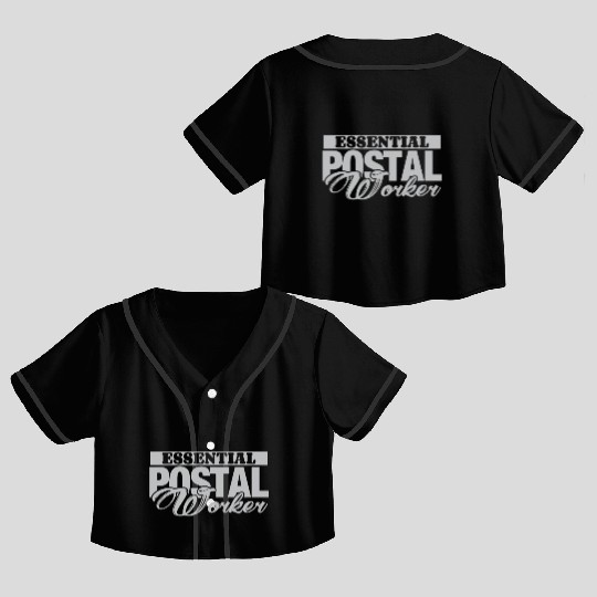 Essential Postal Worker Mailman Postman Courier Crop Top Baseball Jerseys