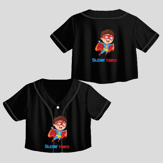 Super hero Crop Top Baseball Jerseys