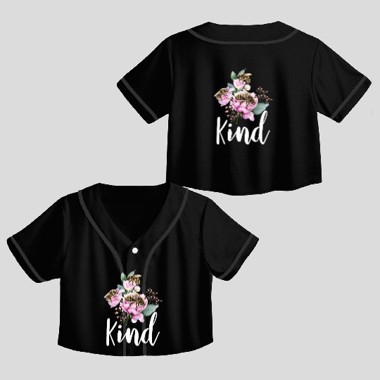 Bee Kind Save The Bees Earth Day Crop Top Baseball Jerseys