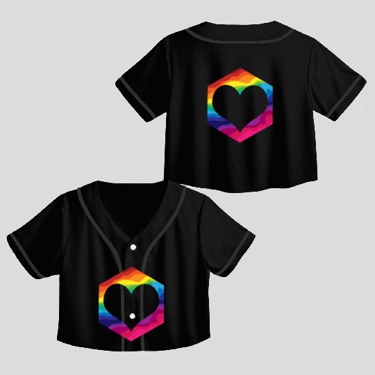 LGBT Gay Lesbian Pride Flag Equality Pride Month Crop Top Baseball Jerseys