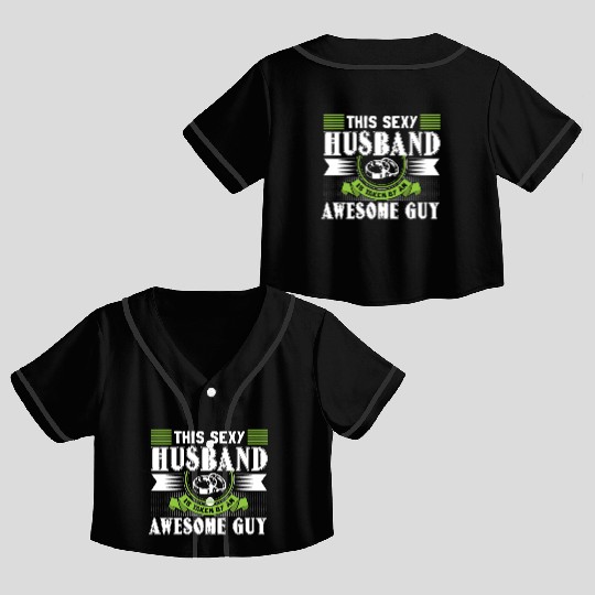 Gay Marriage Husbands Wedding Ring Crop Top Baseball Jerseys