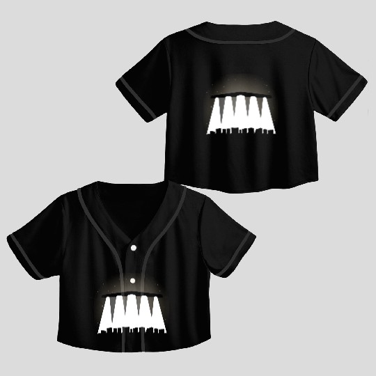 Black Triangle, Phoenix Lights Crop Top Baseball Jerseys
