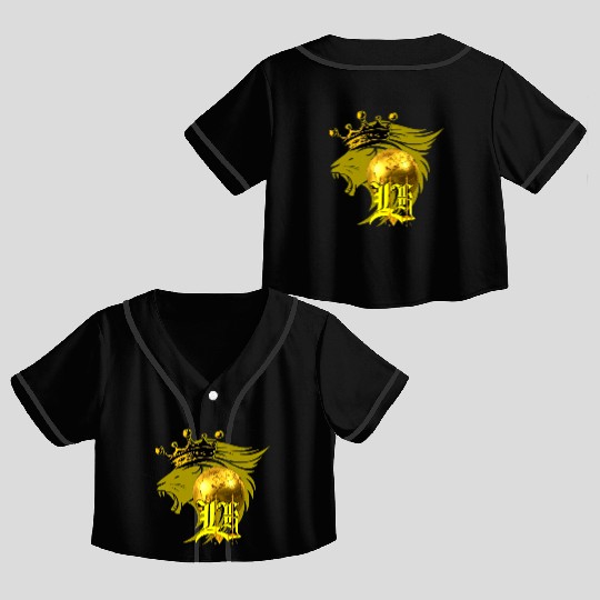Latin King inspired "World Influencer Gold Globe" Crop Top Baseball Jerseys