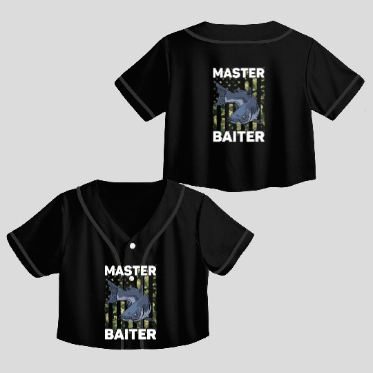 Master Baiter - Wels Catfish Hunter Crop Top Baseball Jerseys