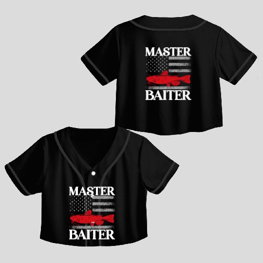 Master Baiter - Wels Catfish Hunter Crop Top Baseball Jerseys