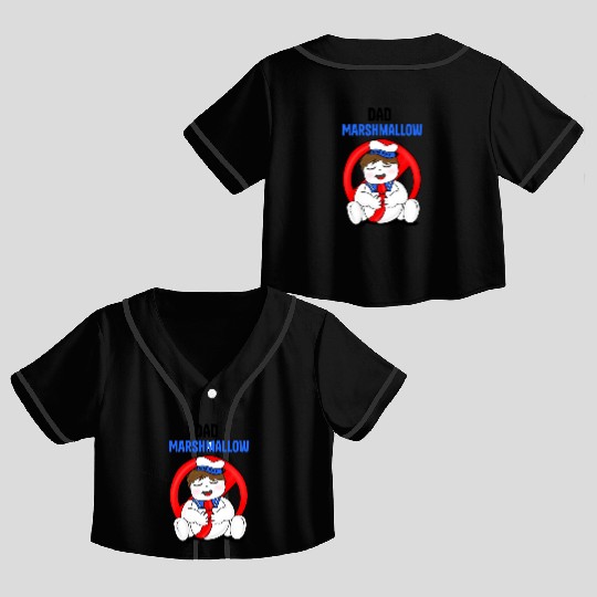 DAD ghostbusters 2 Crop Top Baseball Jerseys