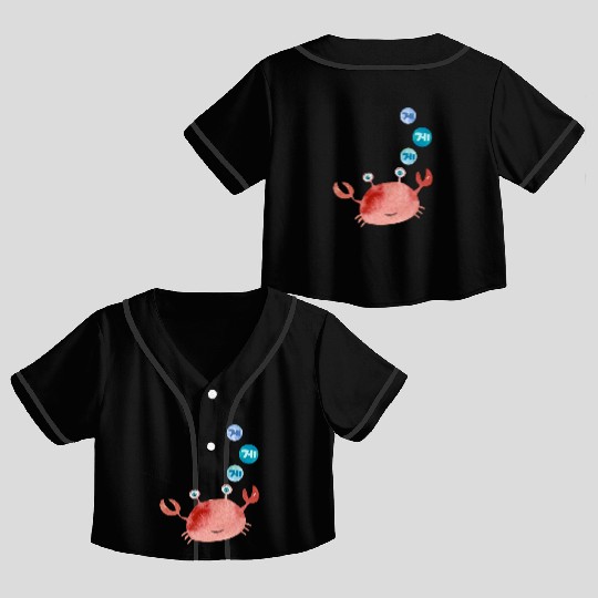 Korean Crab Crop Top Baseball Jerseys