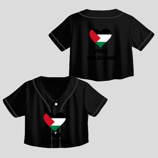 free palestine Crop Top Baseball Jerseys
