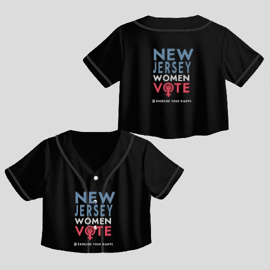 New Jersey Women Vote Voter 2022 Election Crop Top Baseball Jerseys