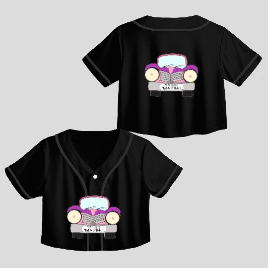 Old Car Pink and Purple Purr Mazing Crop Top Baseball Jerseys