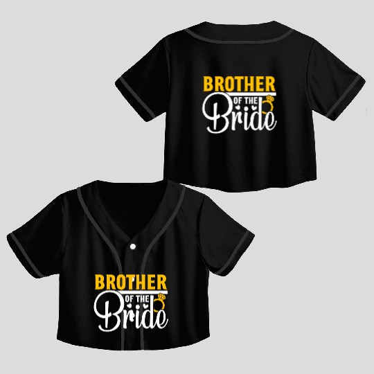 Brother Of The Bride Wedding Party Matching Gift Crop Top Baseball Jerseys