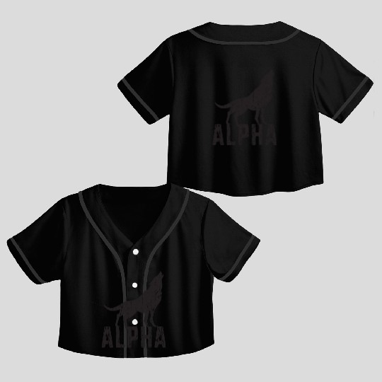 Alpha - wolf lover Crop Top Baseball Jerseys