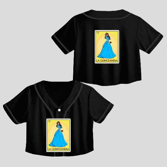 La Quinceanera Card Mexican Lottery Quinceanera Crop Top Baseball Jerseys