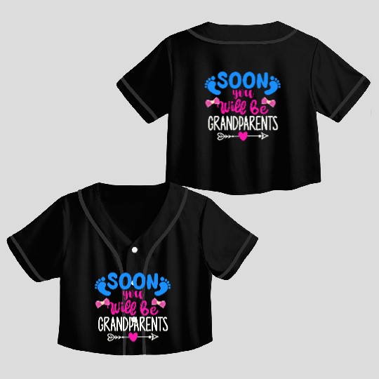 We Will Become Grandparents, Be Grandparents Crop Top Baseball Jerseys