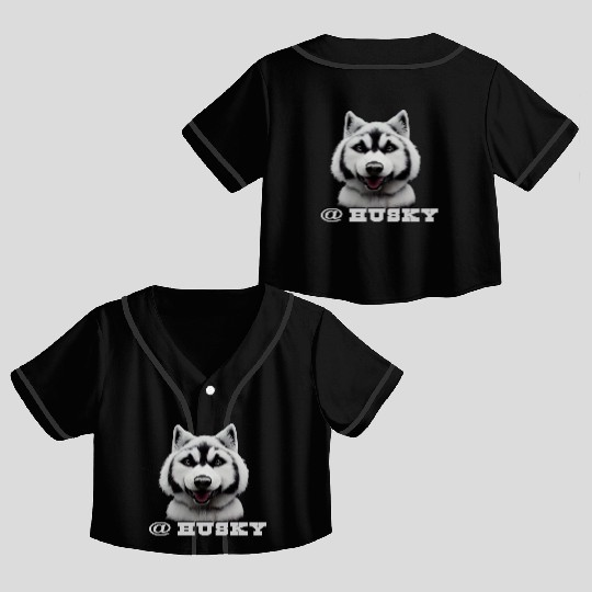 Husky Crop Top Baseball Jerseys