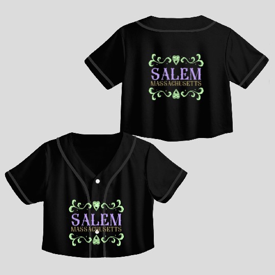 Salem Massachusetts Ouija Love Crop Top Baseball Jerseys
