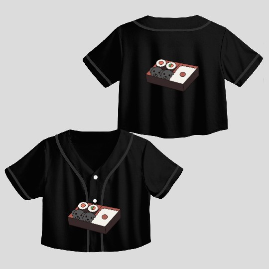 Sushi Bento Box Great Dane Crop Top Baseball Jerseys
