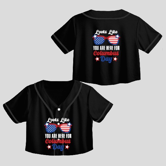 Columbus Day 1492 Crop Top Baseball Jerseys