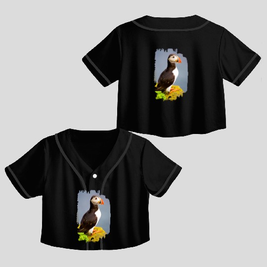 Atlantic Puffin Crop Top Baseball Jerseys