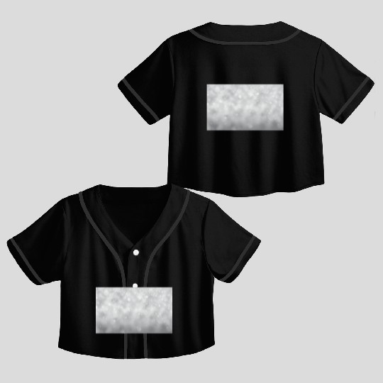 Grey Bokeh Christmas Snowflakes Crop Top Baseball Jerseys